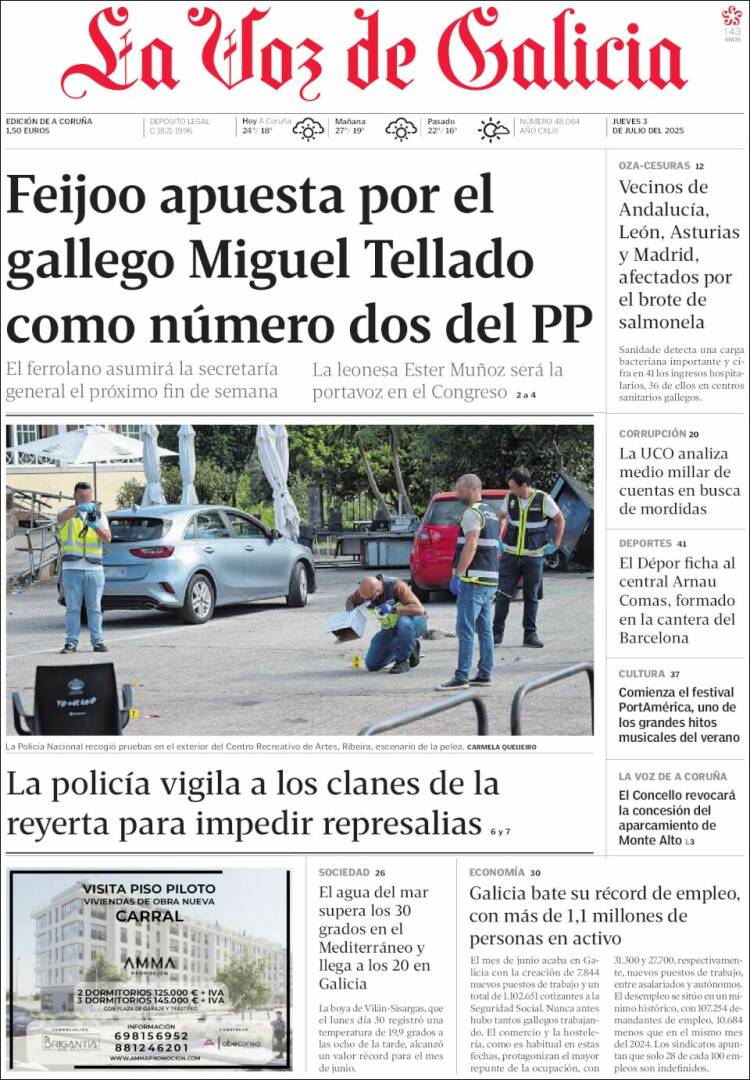 Portada La Voz de Galicia