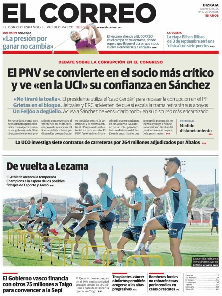 Portada El Correo