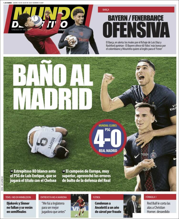 Portada Mundo deportivo