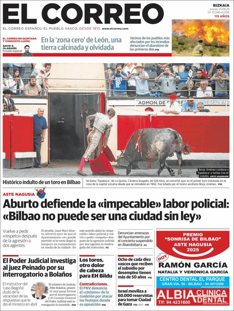 Portada El Correo