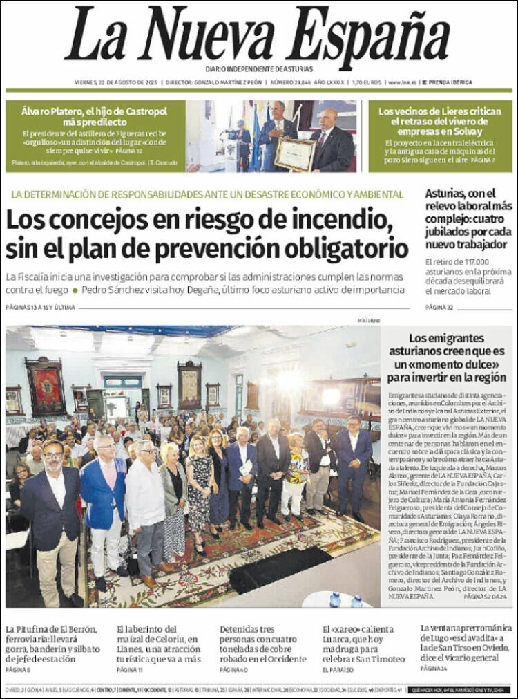 Portada La Nueva España