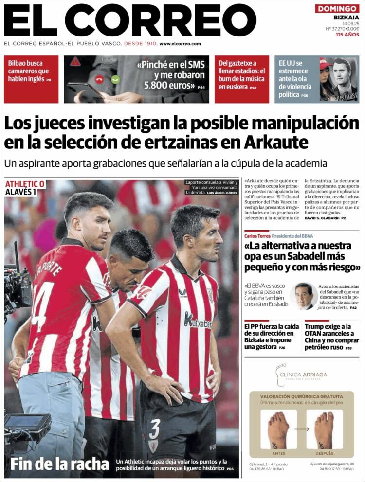 Portada El Correo