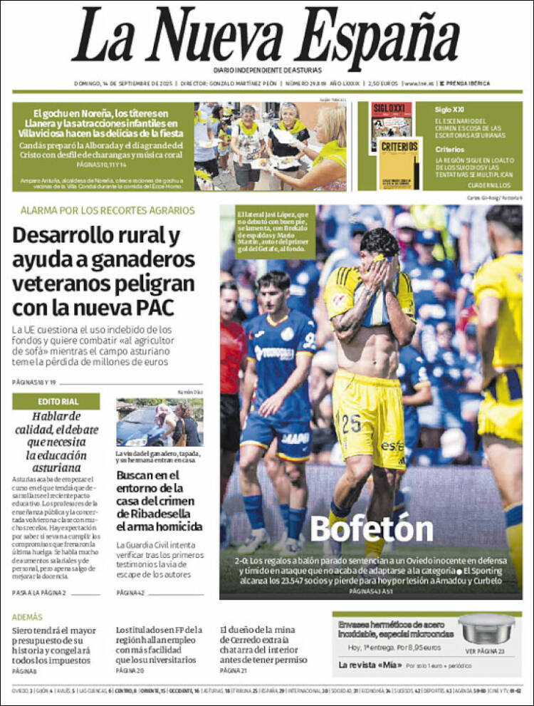 Portada La Nueva España