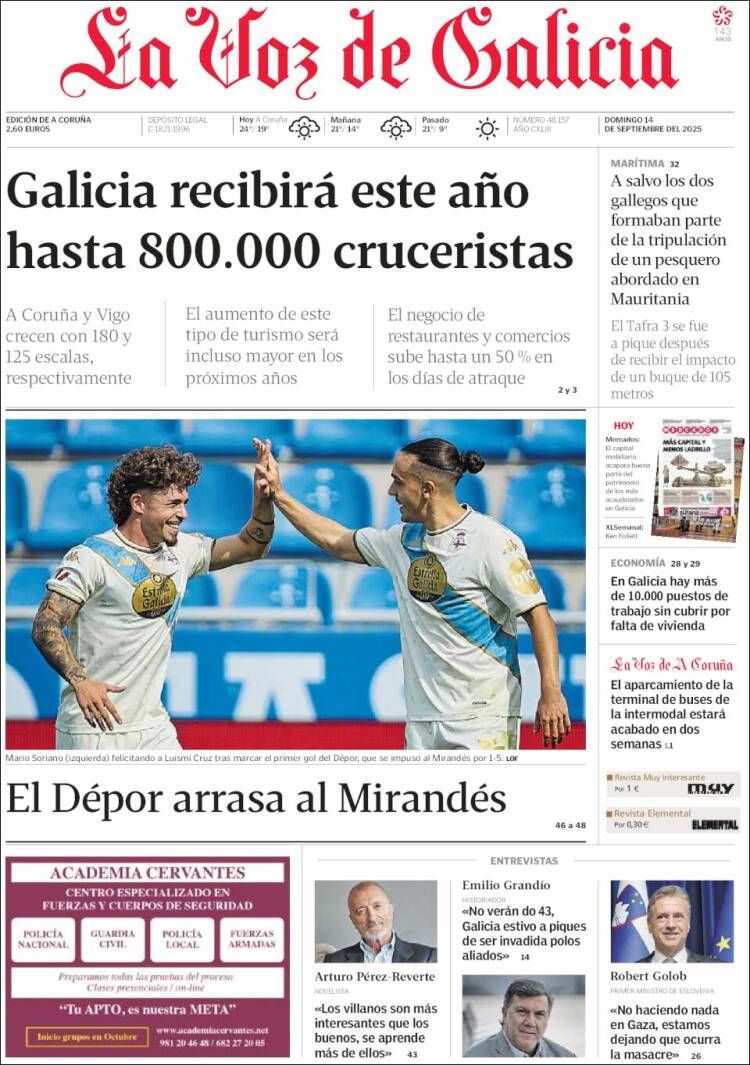 Portada La Voz de Galicia