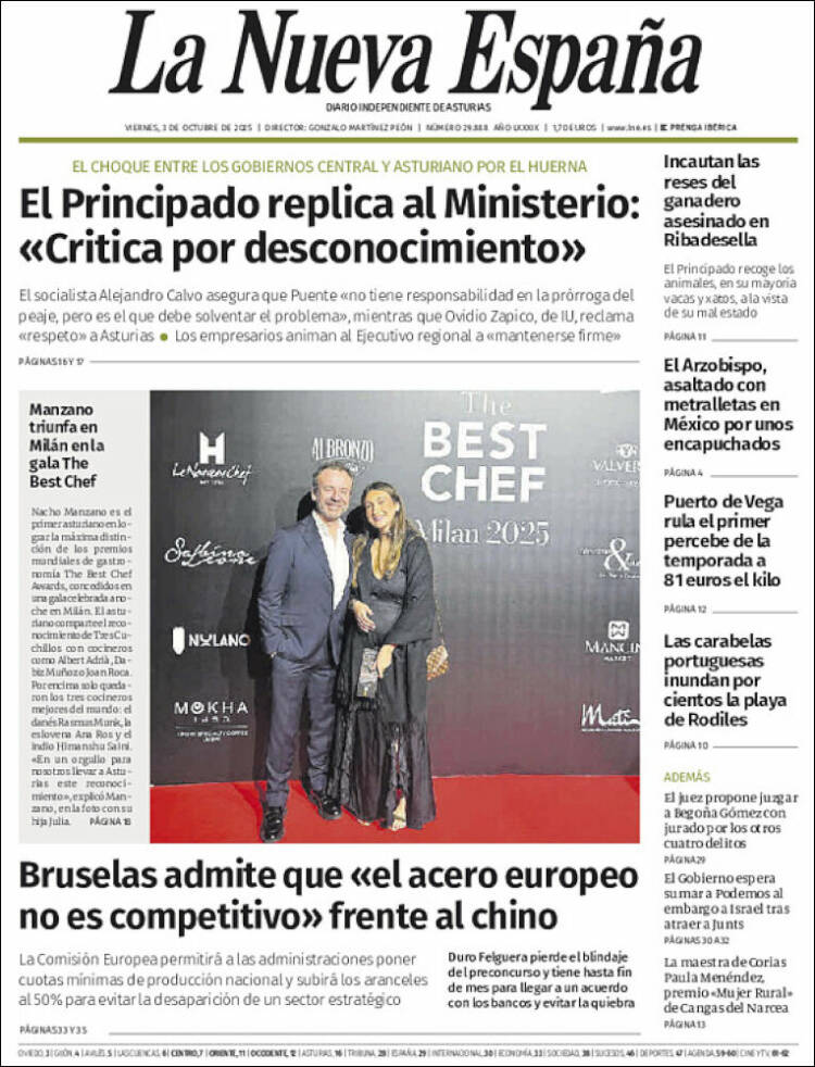 Portada La Nueva España