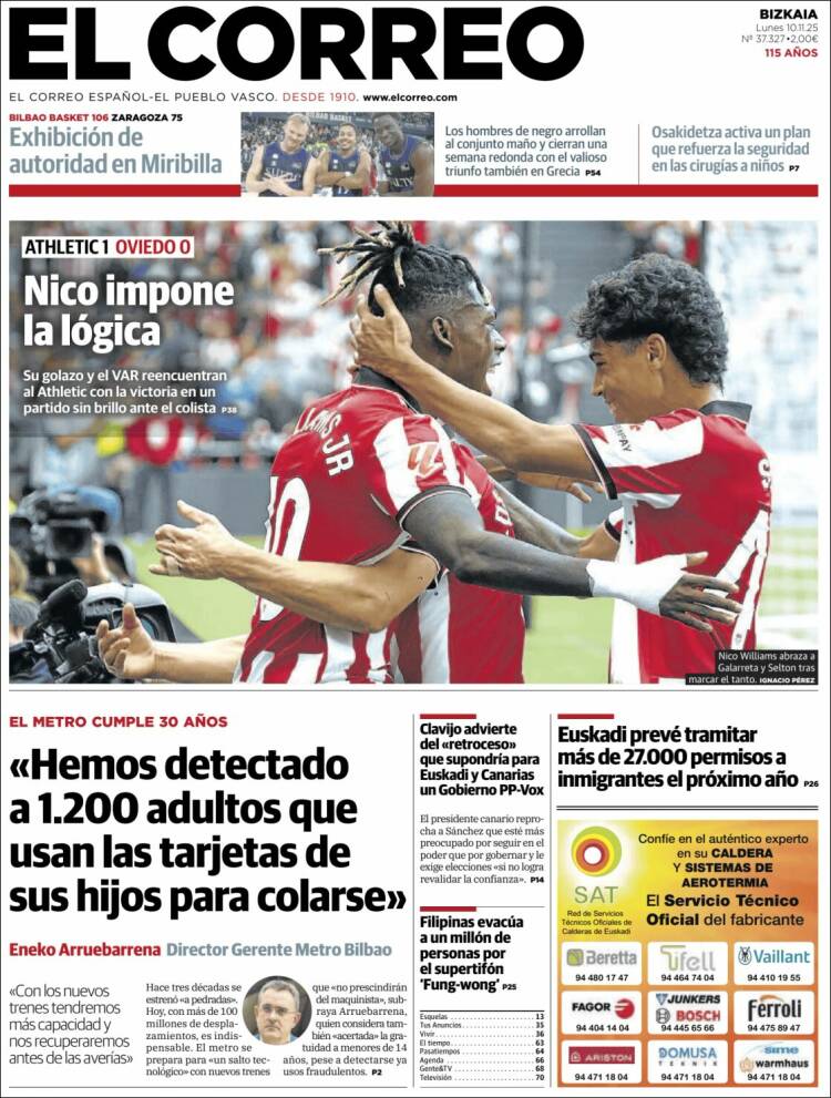 Portada El Correo