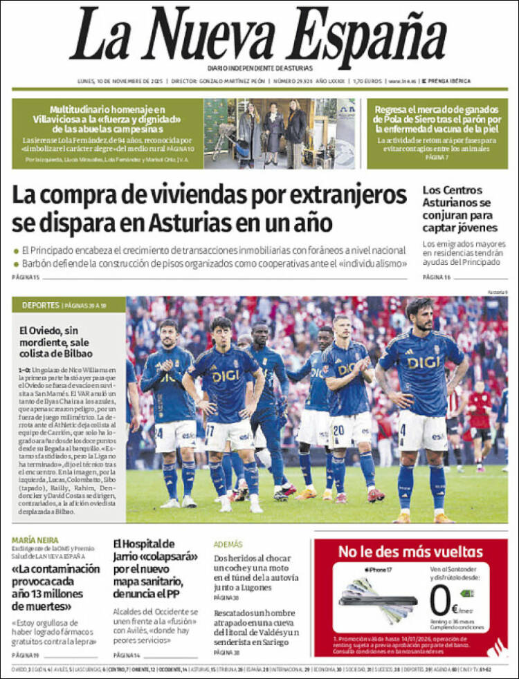 Portada La Nueva España