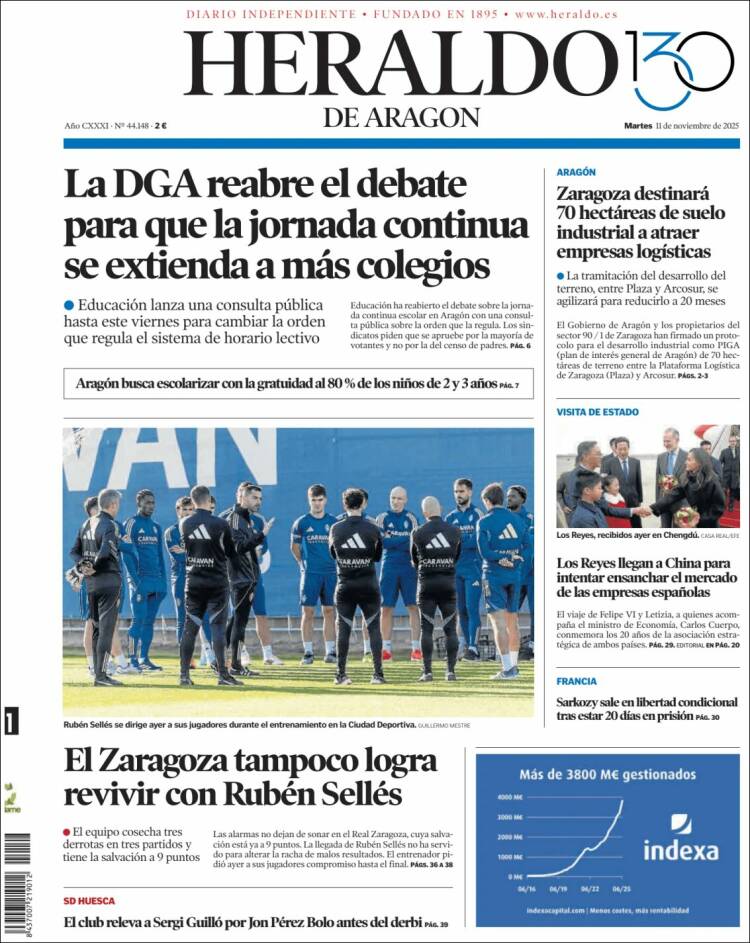 Portada Heraldo de Aragón