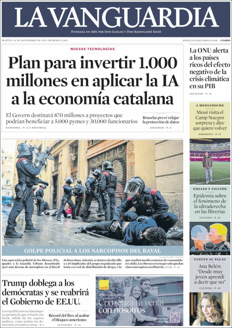 Portada La Vanguardia