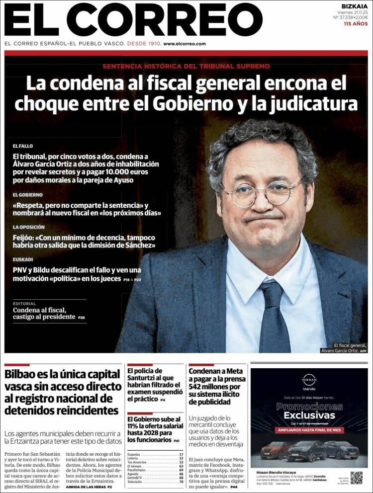 Portada El Correo