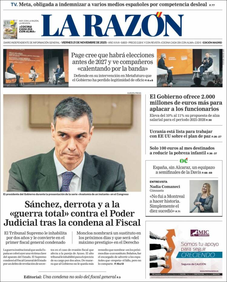 Portada La Razon