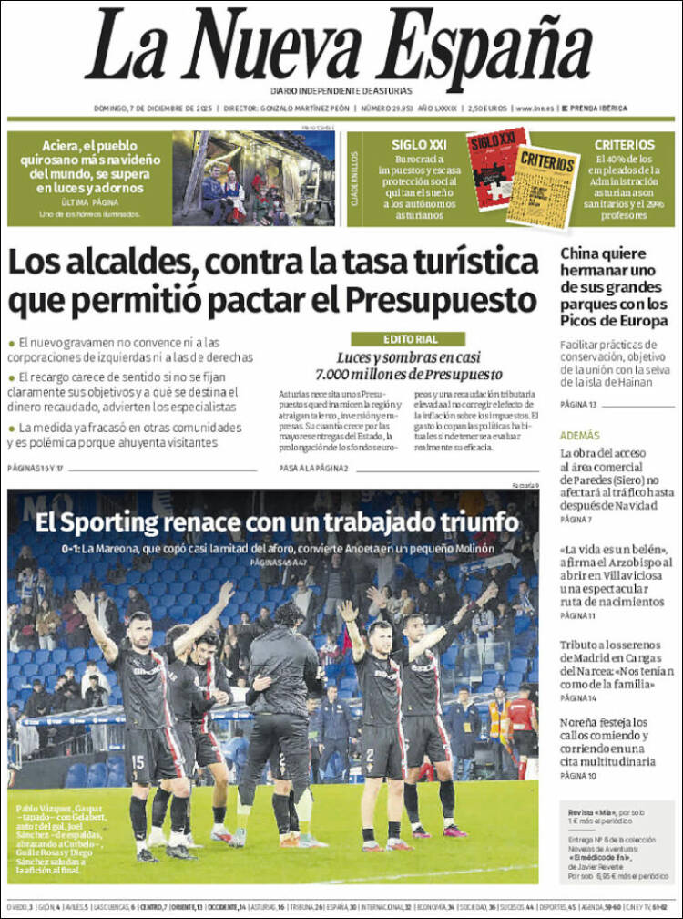 Portada La Nueva España