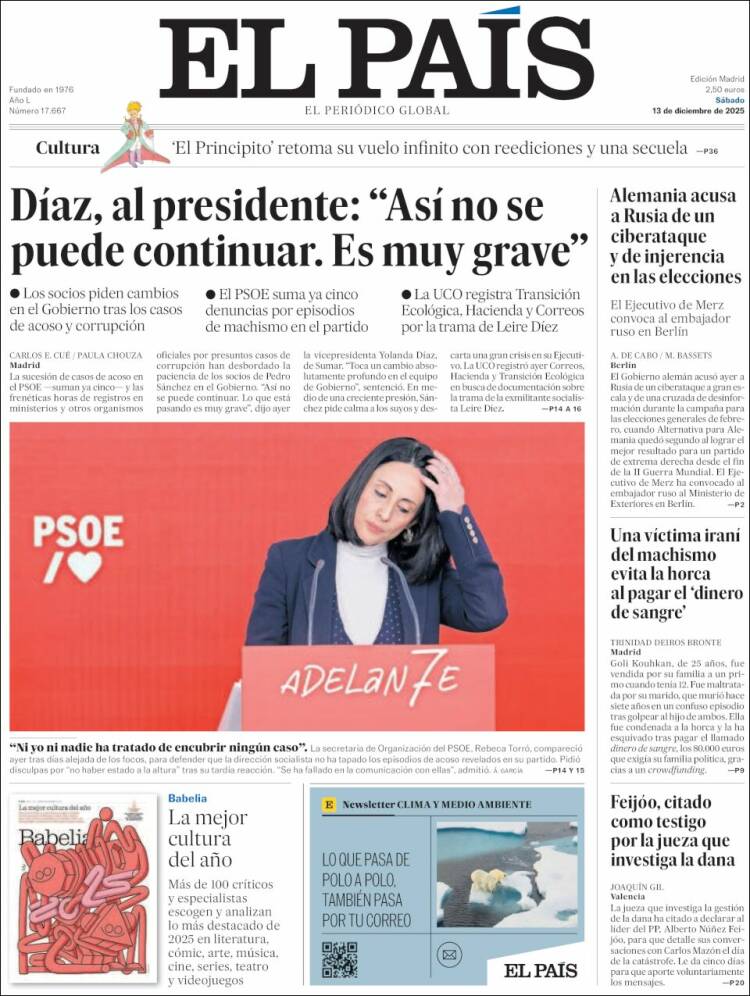 Portada EL PAIS