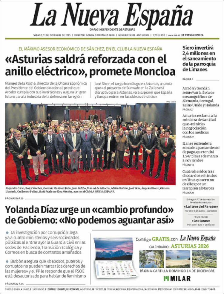 Portada La Nueva España