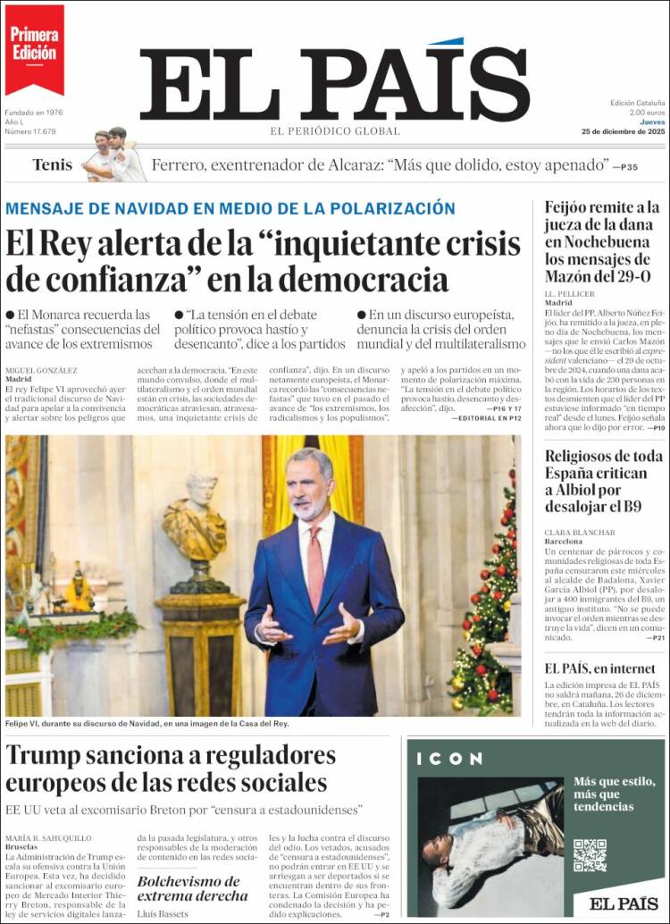 Portada EL PAIS