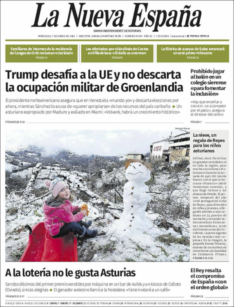 Portada La Nueva España