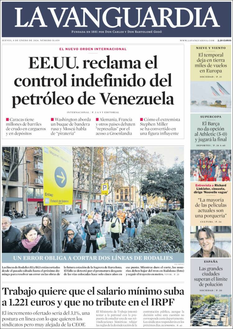 Portada La Vanguardia