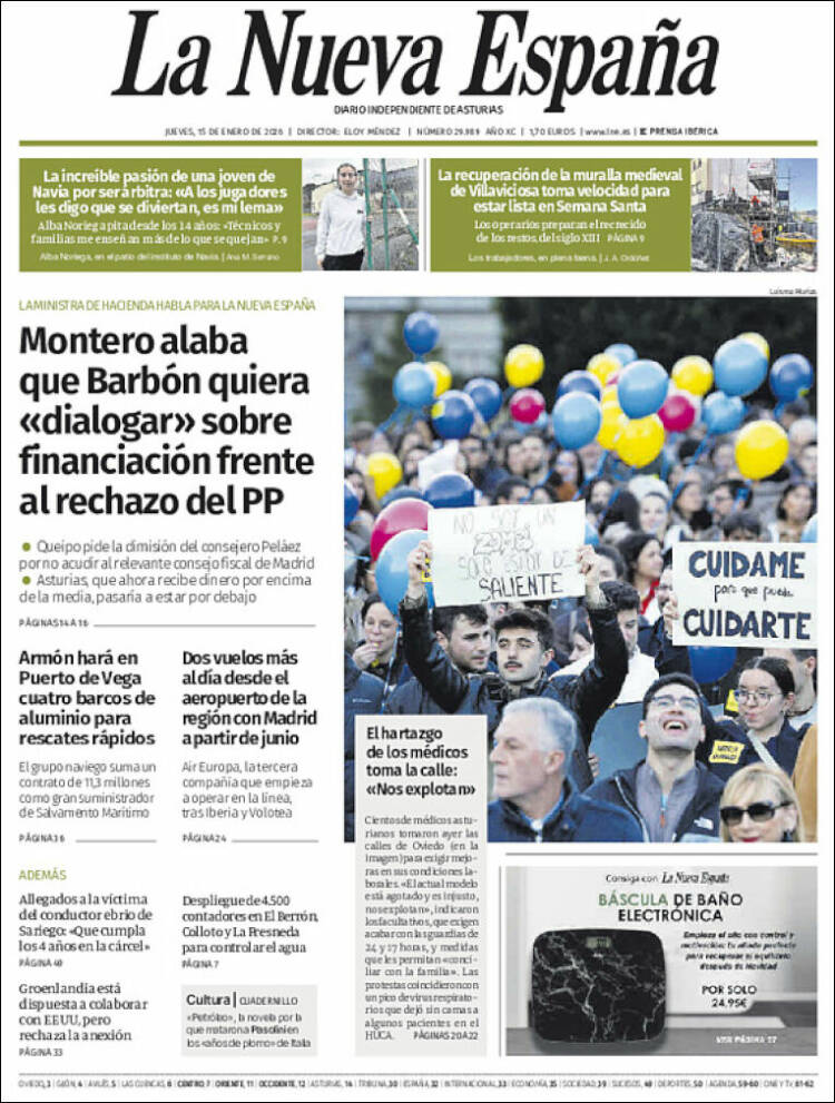 Portada La Nueva España