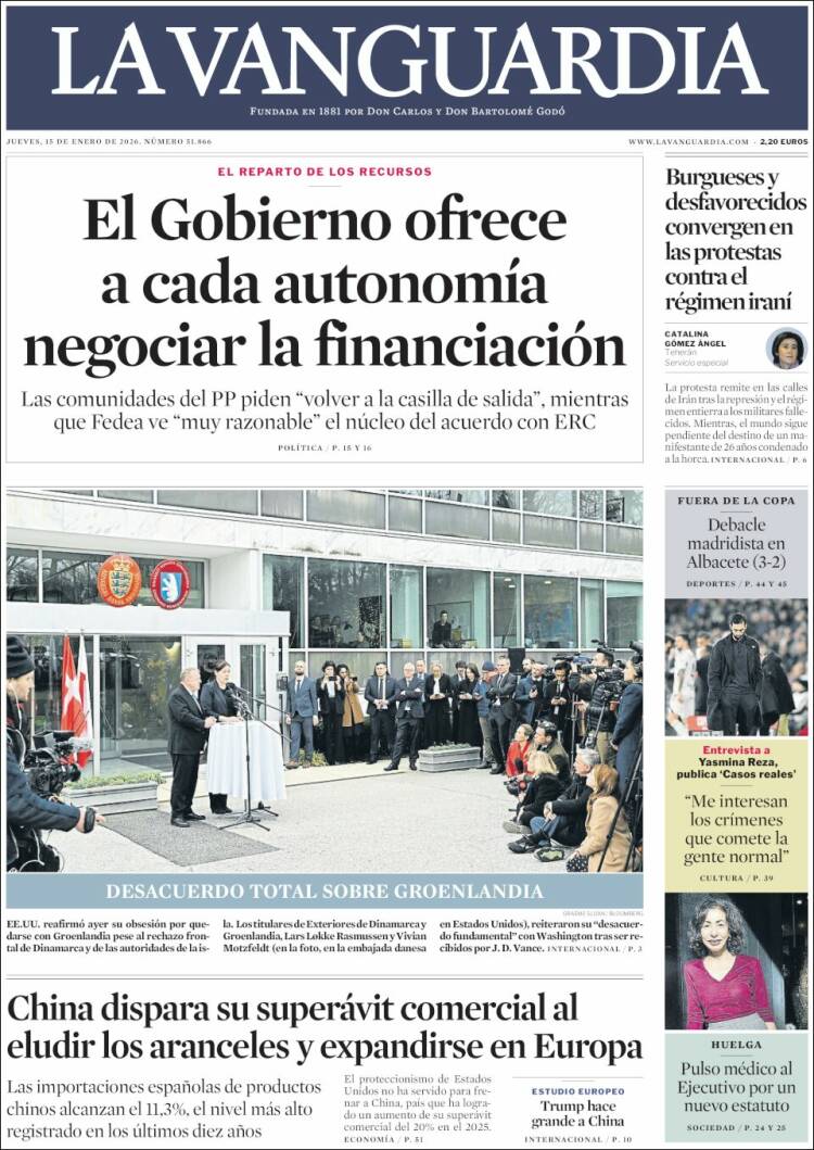 Portada La Vanguardia