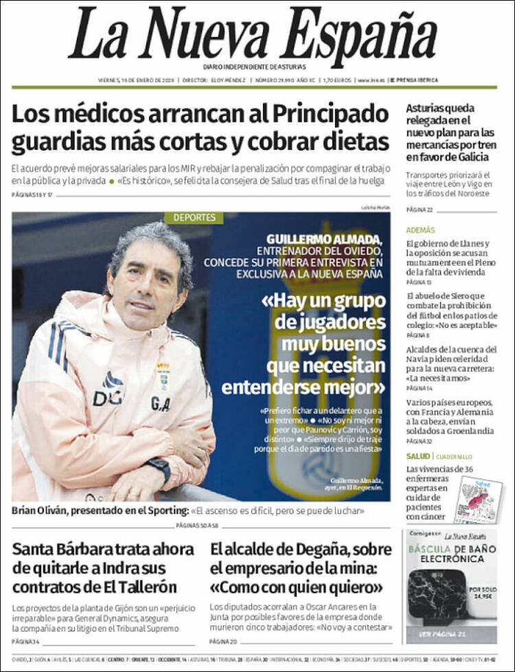 Portada La Nueva España