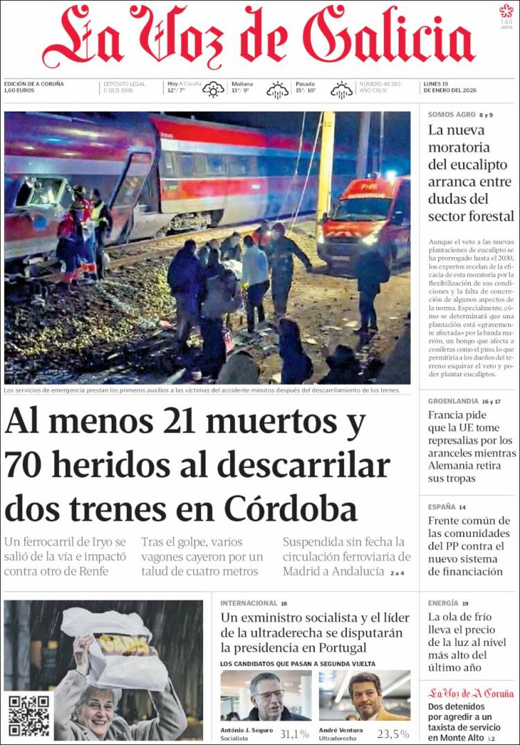 Portada La Voz de Galicia