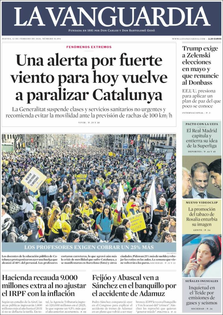 Portada La Vanguardia