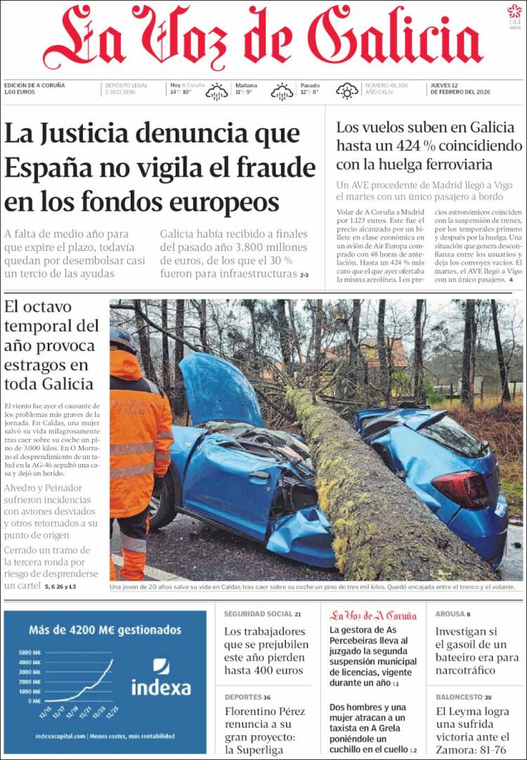 Portada La Voz de Galicia