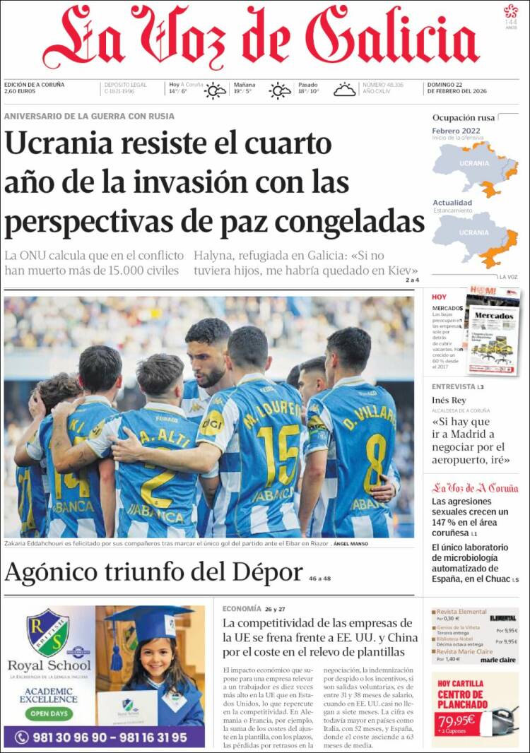 Portada La Voz de Galicia