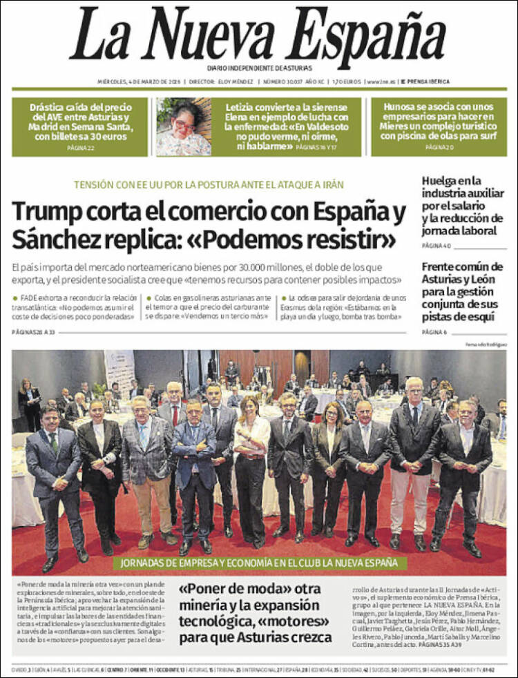 Portada La Nueva España