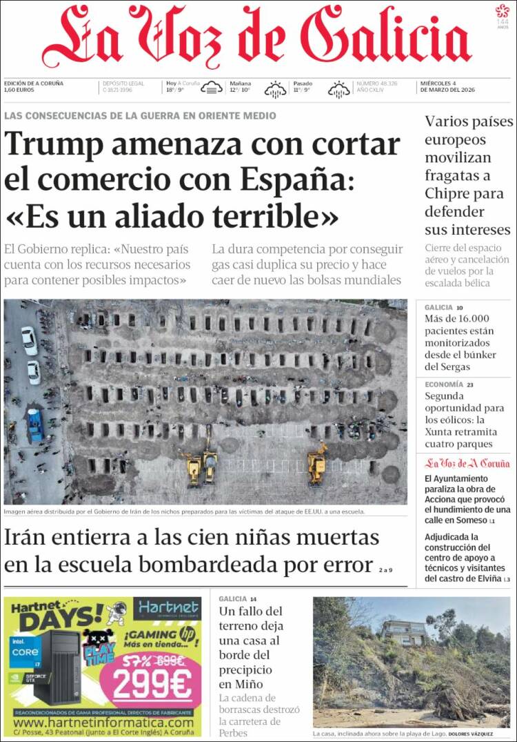 Portada La Voz de Galicia