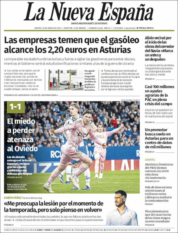 Portada La Nueva España