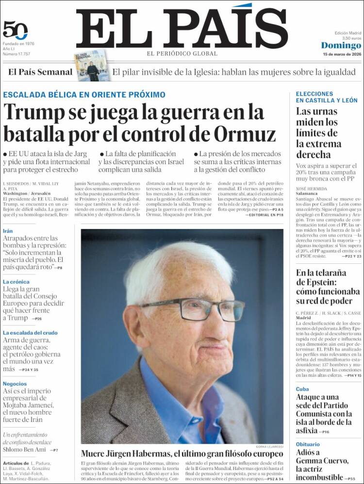 Portada EL PAIS