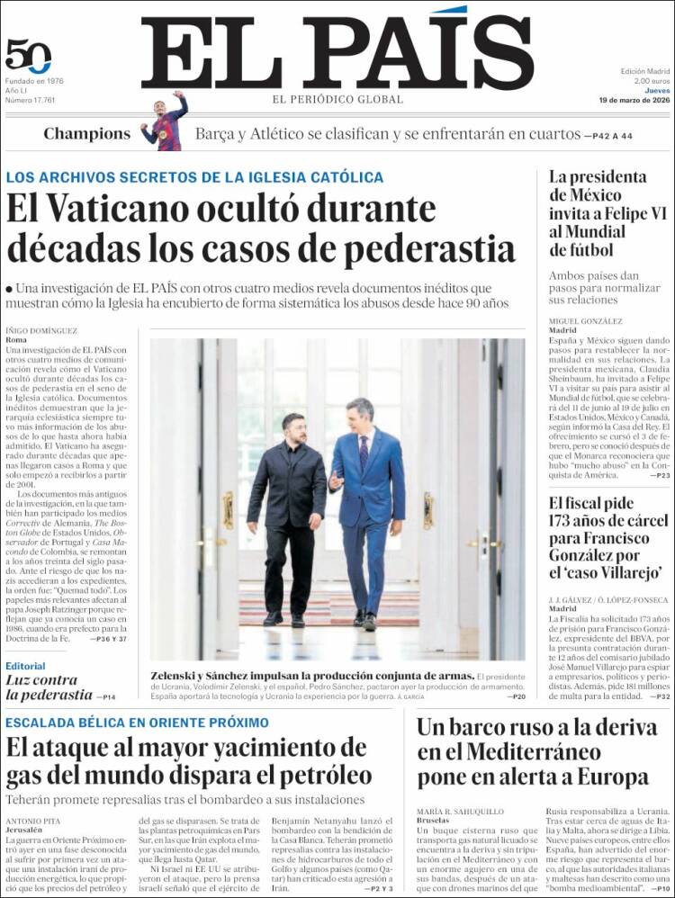 Portada EL PAIS