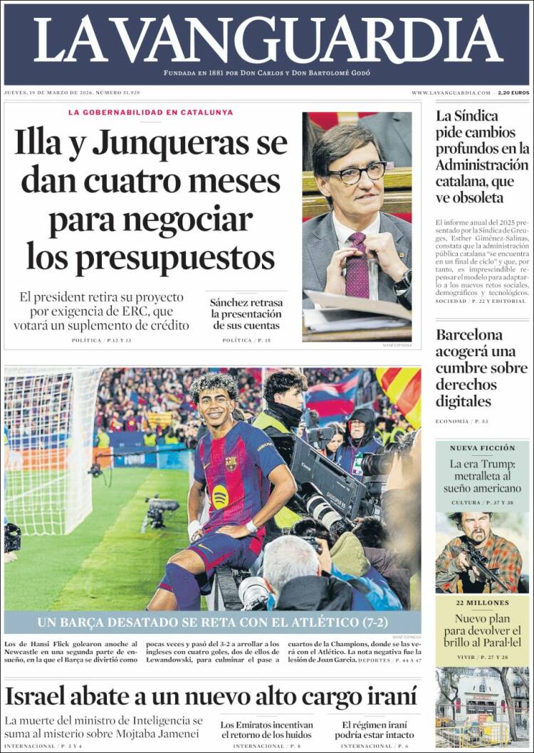 Portada La Vanguardia