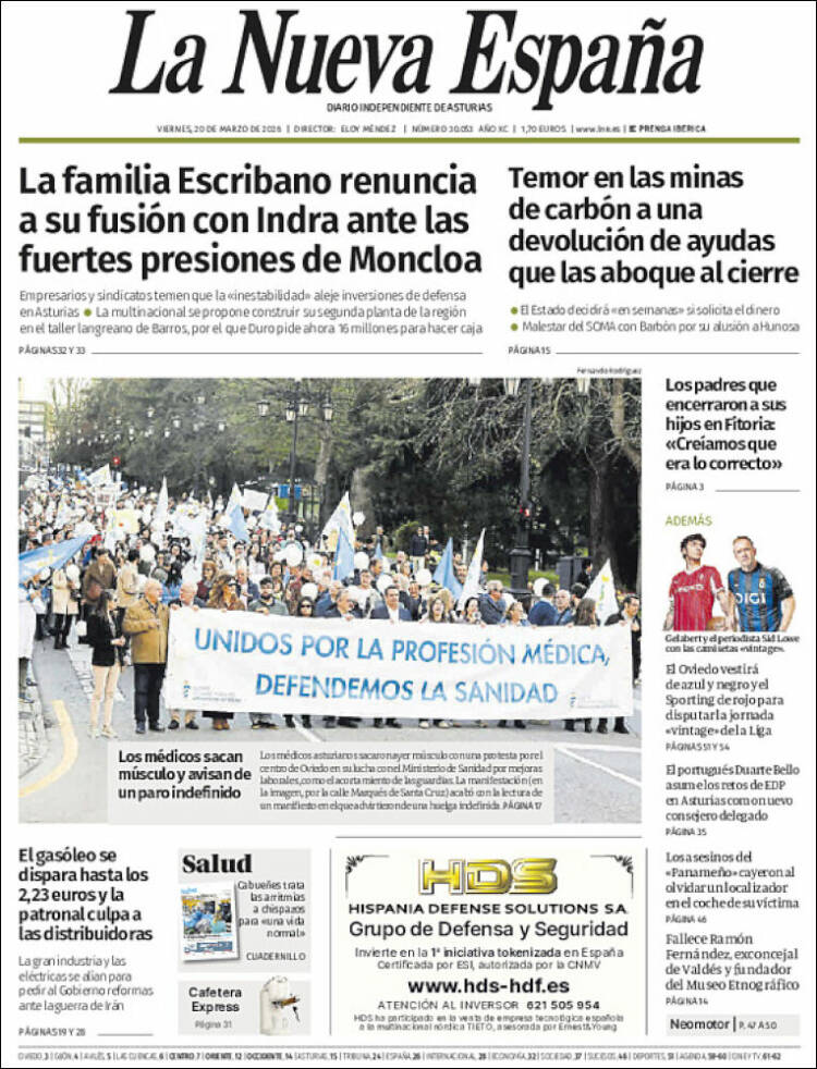 Portada La Nueva España
