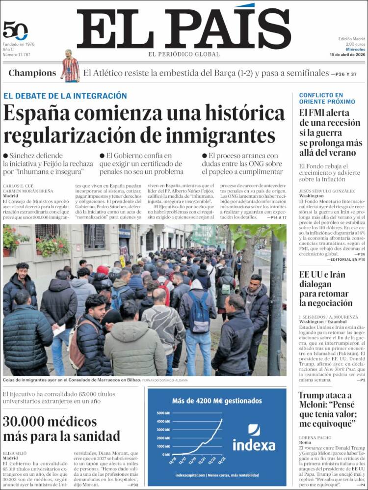 Portada EL PAIS
