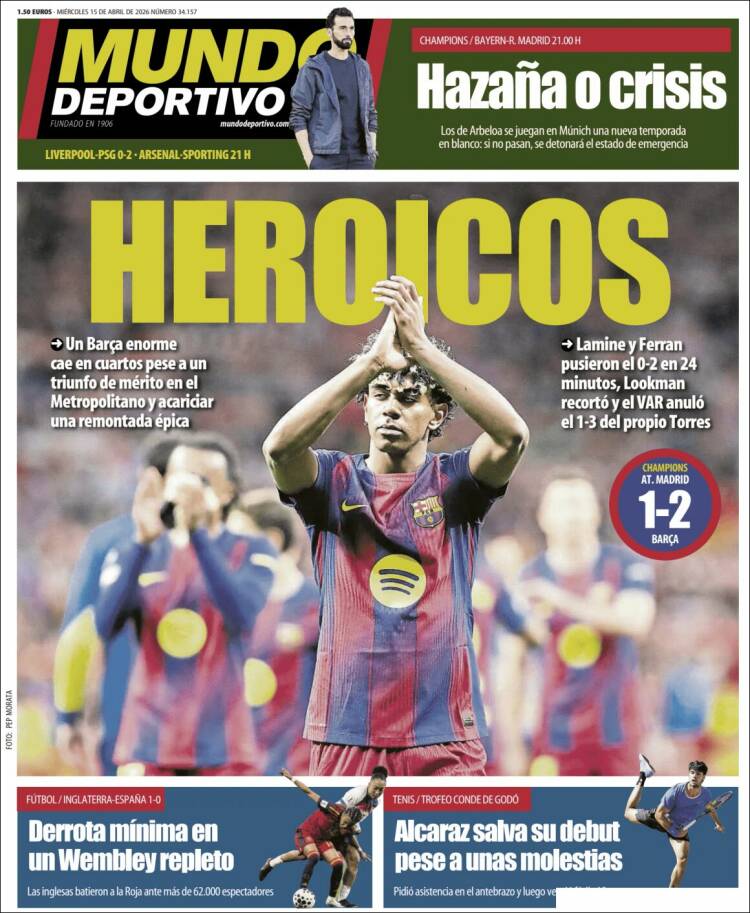Portada Mundo deportivo