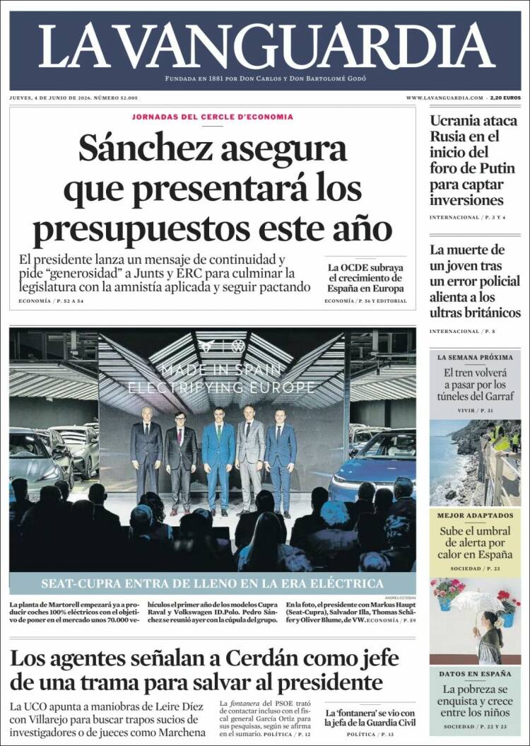 Portada La Vanguardia