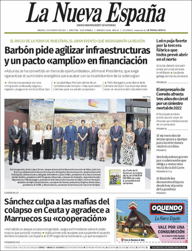 Portada La Nueva España