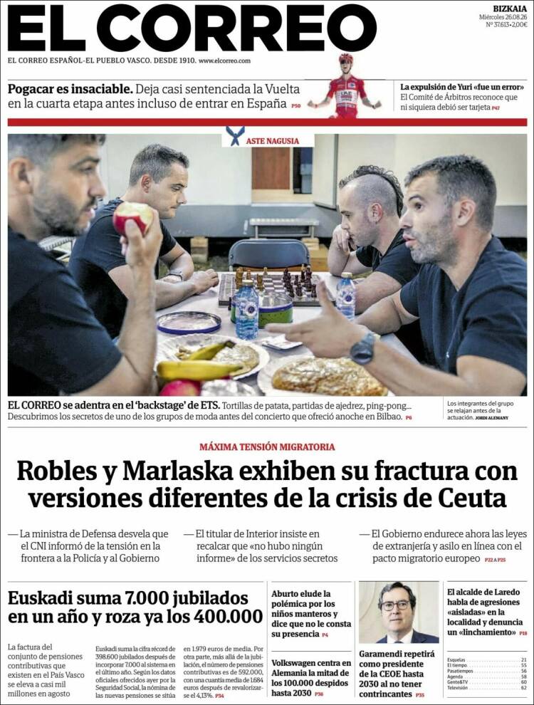 Portada El Correo