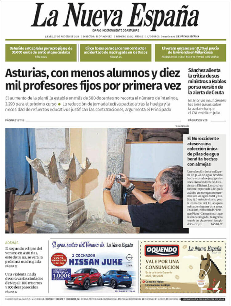 Portada La Nueva España