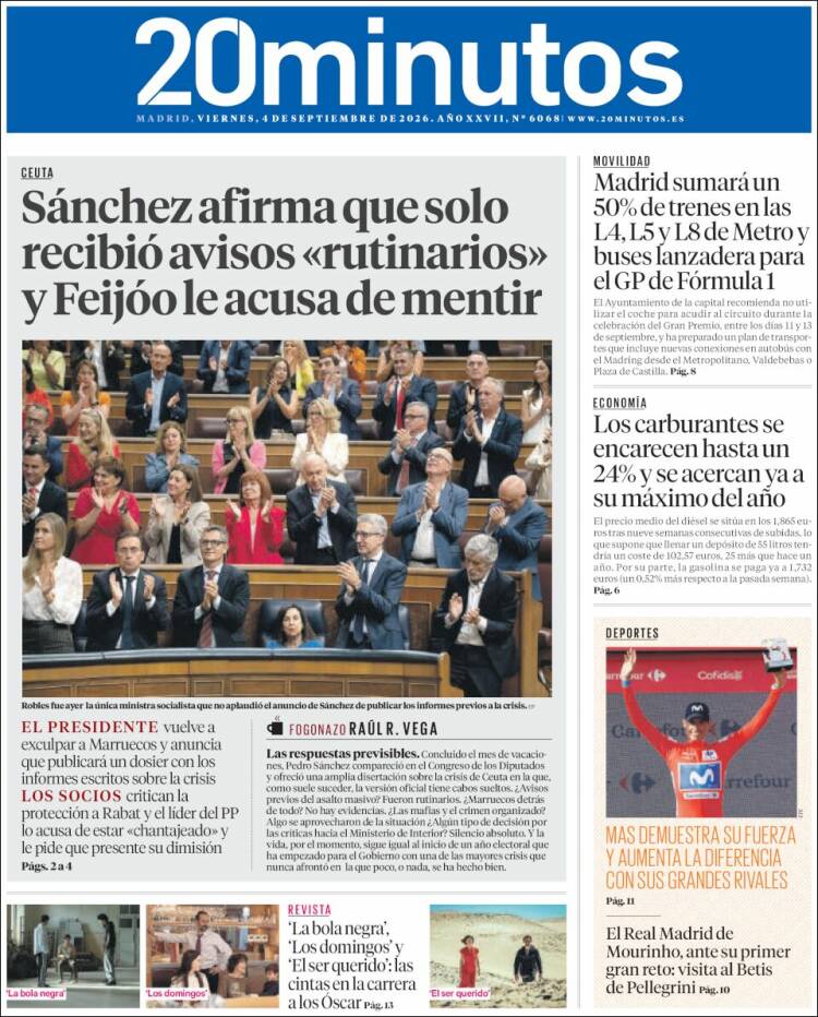Portada 20 minutos