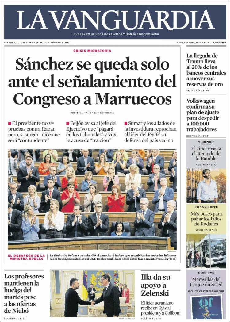 Portada La Vanguardia