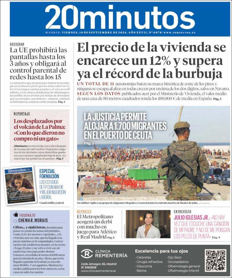 Portada 20 minutos
