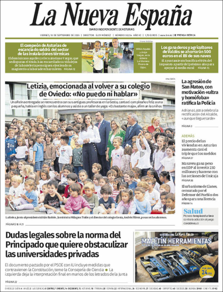 Portada La Nueva España