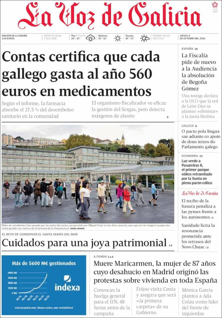 Portada La Voz de Galicia