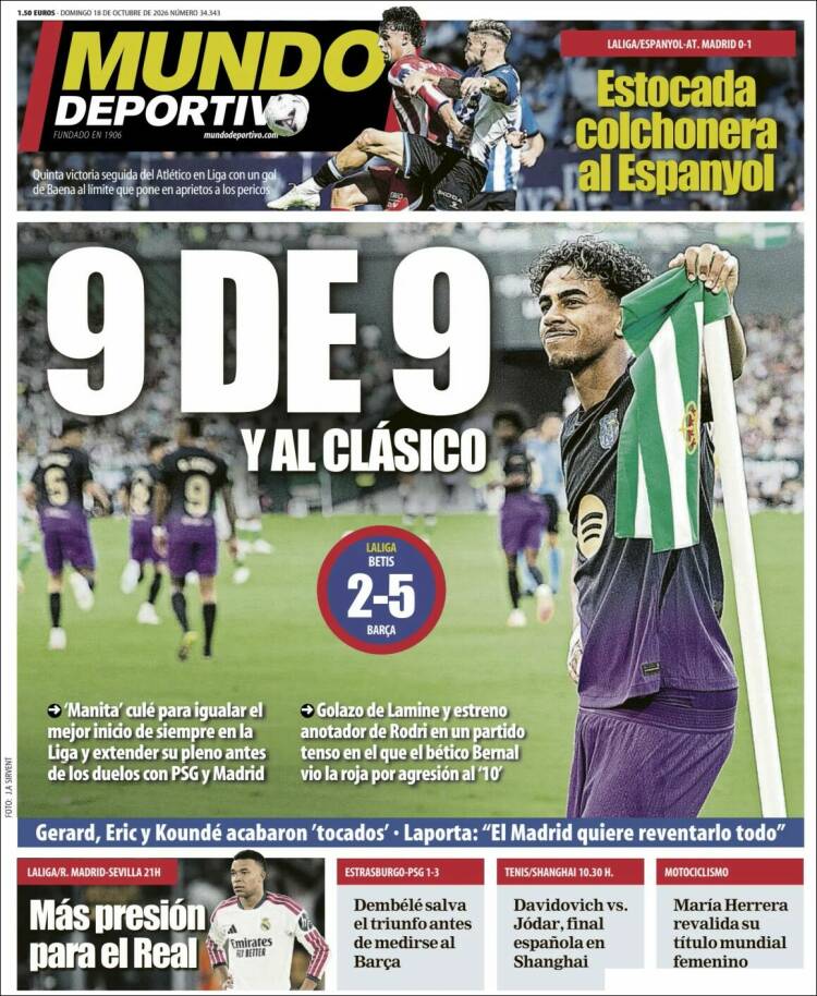 Portada Mundo deportivo
