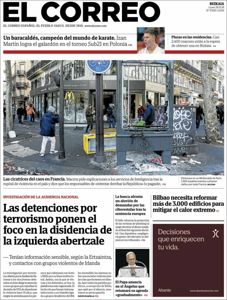 Portada El Correo