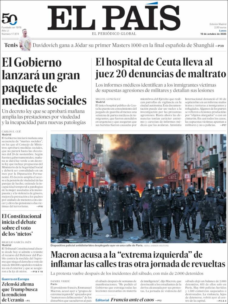 Portada EL PAIS