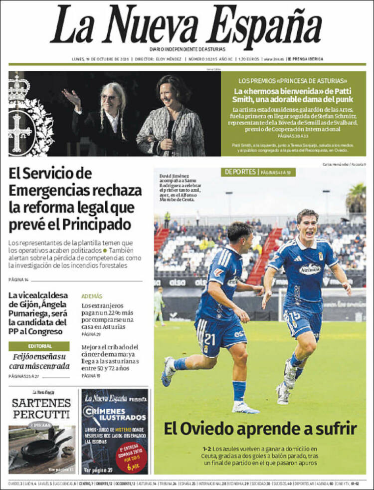 Portada La Nueva España